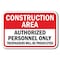 Signmission Safety Sign, 12 in Height, Aluminum, No Tres - Construction A-1218 No Tres - Construction - alternate 1